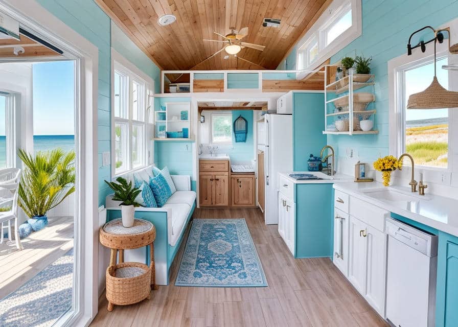 Tiny Home Model with Open Floor Plan - Beach Colors