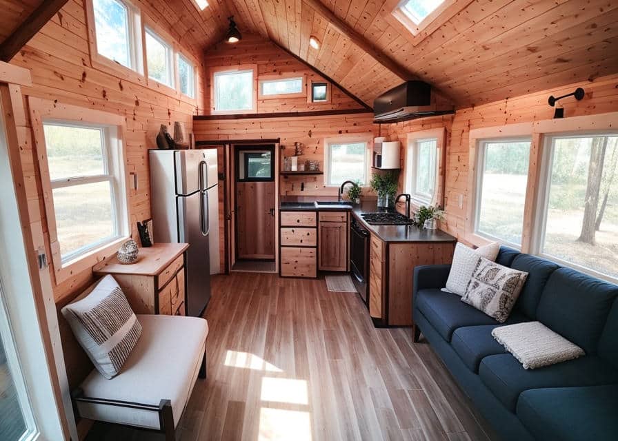 Tiny Home Model with Large Deck