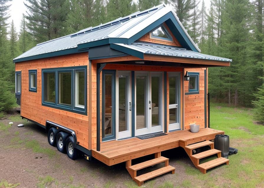 Tiny Home Model with Large Deck