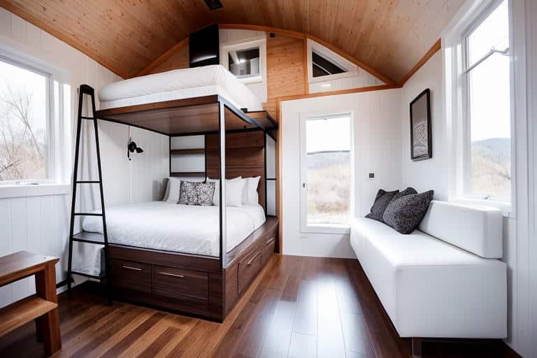 corsica Luxurious Comfort Cozy Tiny Home spacious bedroom